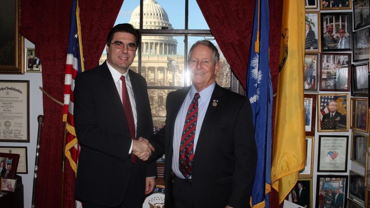 Meeting of Ambassador Tihomir Stoytchev with Congressman Joe Wilson, Founder and Co-chair of the Bulgaria Caucus in the US Congress