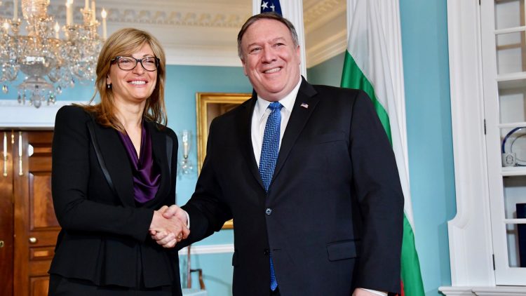 Ekaterina Zaharieva, Mike Pompeo Reconfirm Strategic Partnership Between Bulgaria, United States